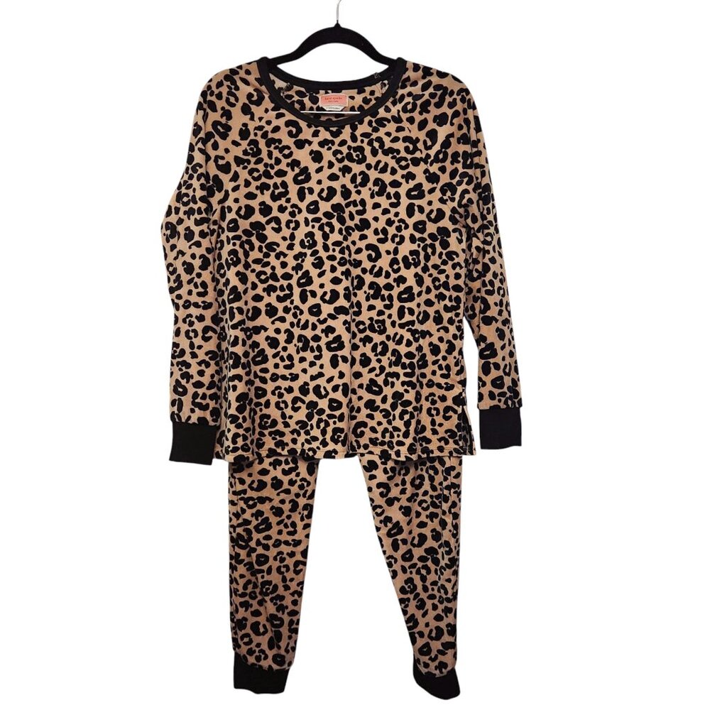 Kate Spade Animal Print Velour Jogger Loungewear Set Size Smalkl Top & Pants